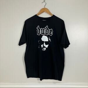 "Dude" Big Lebowski Graphic Print Movie T Shirt Black XL Vintage